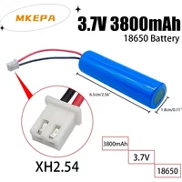 air transport 3.7V lithium-ion rechargeable battery, 3800mAh, 18650, with replacement socket, emergency lighting xx2.54 wires