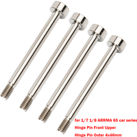 Titanium Alloy Hinge Pin Front Upper/Outer 4x46mm for 1/7 1/8 ARRMA 6S EXB Car TYPHON KRATON MOJAVE NOTORIOUS TALION FIRETEAM