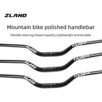 AliExpress NONE ZLAND Mountain Bike Polished Riser Handlebar - 620/680/720/780MM 55mm Lift Polished for Downhill Cross-Country Cycling