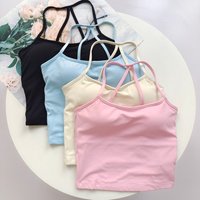 Nude Sports Bra Scrunch Push-up High Support Adjustable Thin Shoulder Strap Yoga Tank Top Women's Fitness Underwear Top