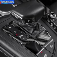 Carbon Fiber Pattern Console Gear Shift Control Panel Frame For Audi A4 B9 2017-21 LHD Decoration Trim Interior Car Accessories