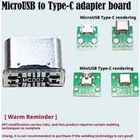5PCS MC007 Micro USB to Type C Adapter Board DIY Repair Modification Converter Support Charging USB2.0 Data Transfer Accessories