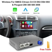 For Peugeot Citroen Wireless Carplay adapter Android Auto module SMEG MRN 208 308 508 3008 & C4 DS3 DS5 Support Reverse Camera