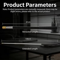 Stainless Steel Landing Net Handle Retractable Fishing Rod Pole Stainless Install Sturdy tool