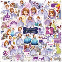 10/30/50pcs Disney Princess Cute Sofia Stickers Cartoon Graffiti Decals DIY Motorcycle Luggage Helmet Phone Kawaii Sticker Decor
