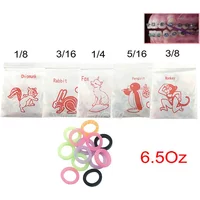 100Pcs/Bag Dental Orthodontic Elastics Rubber Bands 3.5Oz 6.5oZ Zoo Pack Latex Braces Force Dentistry Tools