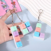 Keyboard Key Chain Keyboard Caps Toy Press Stress Relief Diy Button Finger Keyboard Caps Keychain Keyring Key Holder Small Gifts