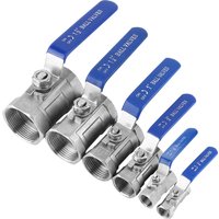 1pc Edelstahl ss304 reduzierter Anschluss Rohr kugel hahn Innengewinde bsp 6 Größen 1/4 "1/4" 1 "1" Absperr ventil