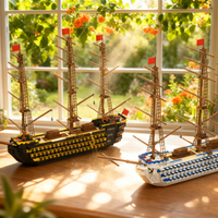 4415pcs MOC Ship Of The Line 1st Rate Pirates Model Building Blocks Construction Toy Assemble Christmas Gift Creative DIY Idea