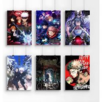 Hot Fighting Classic J-Jujutsu-K-Kaisen Anime Poster Room Wall Art Decor Waterproof Poster For Home Bar Bedroom Decoration Gift