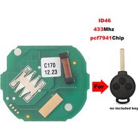 jingyuqin Remote Key Case Cover Keyless Entry Fob 3 Buttons For MERCEDES BENZ Smart Fortwo 451 FSK 434MHZ Remote Car Key