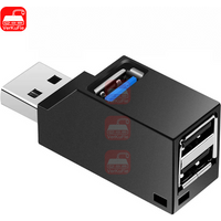 USB 3.0 HUB Adapter Extender Mini Splitter Box 1 to 3 Ports High Speed USB 2.0 For PC Laptop U Disk Card Reader