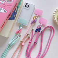 1pc Mobile Phone Hanging Rope Long Crossbody Adjustable Back Hanging Neck For Men DYM Women Outdoor Travel Hanging Chain Pendant