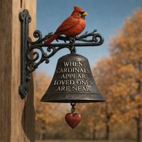 door Bell Wind Chimes Red Bird Iron Broom Door Hanger Hanging durable Retro Door emotional attachment doorbell home decor