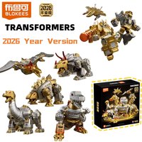 Blokees Transformers 2026 Yearly Version Limited Action Figure Optimus Prime Dinobots Swoop Grimlock Assembly Model Toy Boy Gift