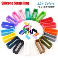 4pcs Silicone Strap Ring 12 14 16 17 18 19 20 22 24 26mm Waterproof Loops Security Holder Watch Accessories Rubber Band Keeper