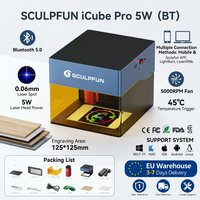 Sculpfun ICube Pro 5W Laser Engraver Portable Laser Engraving Machine with Smoke Filter Temperature Alarm 125x125mm Engraving Area