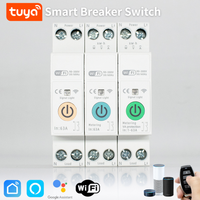 Tuya WiFi Smart Switch Smart Breaker 1-63A with Energy Meter kWh Monitoring Timer Relay for Alexa Smartlife Control