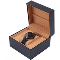 Men Women Black Luxury PU Leather Watch Case Flip for Japan Quartz Automatic Mechanical Watch Display Storage Holiday Gift Box