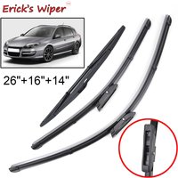 Erick's Wiper Front & Rear Wiper Blades Set For Renault Laguna 3 Grandtourer 2007 - 2015 Windshield Windscreen Window 26"16"14"