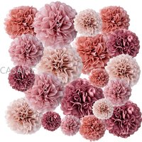 Lanterne boule de papier ronde suspendue, pompon en tissu, or, rose, blanc, pour fille, décor de baptême et de mariage