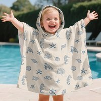 1PC Hooded Baby Bath Robe - Ultra Absorbent Soft Swaddle Blanket, Lightweight Hooded Towel for Travel, Pool, Yoga, Gym & Beach,