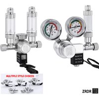 DIY Aquarium CO2 Regulator Solenoid Valve Kit Check Valve Fish Tank CO2 Control Pressure System Cylinder Pressure Reducing Valve