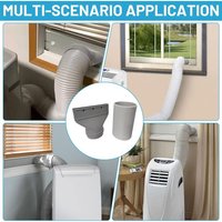 Portable Air Conditioner Window Hose Connector 130 150mm Flat Mouth Joint Exhaust Duct Pipe Adapter Accessories 1PC