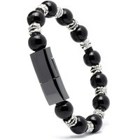 Fashion bead universal USB C-type bracelet data charger for both men and women, suitable for iPhone, Samsung, Huawei