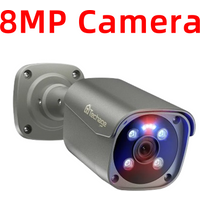 8,0 MP Onvif POE Bullet 3,6 mm Objektiv Gesichtserkennung wasserdichte Vollfarb-Nachtsicht Zwei-Wege-Audio Xmeye