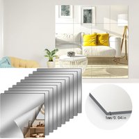 30*30cm Self Adhesive Mirror Tiles Square Cuttable Mirror Wall Stickers Non-Glass Mirrors Sticker Frameless Mirror Tiles 1mm
