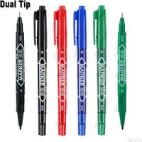 4/8Pcs Waterproof Oil Ink Permanent Art Marker Fineliner Pen 0.5mm 1.0mm Dual Tip For Comics Painting Drawing Writing Stationery