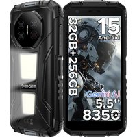 DOOGEE Fire 3 Max Rugged Phone 32GB(8+24) 256GB 5.5'' HD+ IPS Display 8350mAh 48MP Camera 1200LM Camping Lights NFC