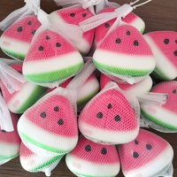 Watermelon Squishy Toys Slow Rising Anti-Stress Simulated Fruit Soft Squeeze Toy for Party Decompression Toy Gifts