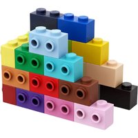 30pcs MOC block high compatibility 11211 brick modified 1x2 side with screw particles creative children's toy