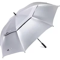 40-Inch 180cm Large Long Handle Umbrella Outdoor Sun Protection Titanium Silver Glue Double-Layer Sun Protection Golf Umbrella