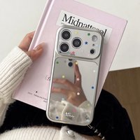Fashion Colorful Stars Pattern Makeup Mirror Shockproof Protective Phone Cover Case for iPhone 17 16 15 14 Pro Max