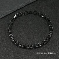 Punk Black Stainless Steel Bracelet For Men Women Twisted Rope Link Chain Bangle Classic Wristband Jewelry Accessories