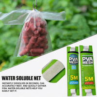 5M Mesh Water-soluble Fishing Nest Environmental Carp Fishing Feeder 18mm/25mm/37mm/44mm PVA Mesh European Fishing Accessories