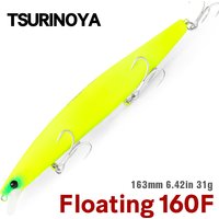 TSURINOYA 160F Ultra-long Casting Floating Minnow Fishing Lure DW110 STINGER 163mm 31g Sea Fishing Hard Bait Piura Seabass Baits