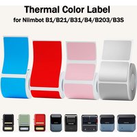 NiiMbot B1/B21/B31/B4/B203/B3S Label Waterproof Tear-Resistant Price Tag Pure Color Sticker Niimbot Thermal Label Paper