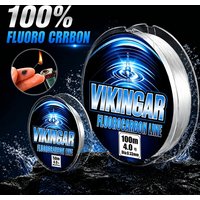 VIKINGAR 100% Carbon Fiber Fishing Line 50M 100M High Strength Low Stretch Fluorocarbon Leader Line Monofilament Sinking Line