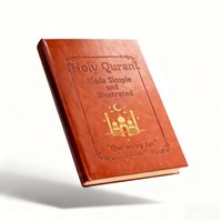 Quran Study Guide,Colorful Painted Patterns Print Simple Holy Quran Illustrated Book,Holy Quran Made Simple And Illustrated