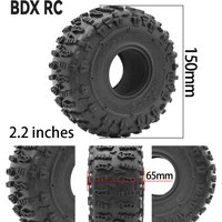 RC Car 2.2Inch Rubber Tyre 150X65MM 2.2 Wheel Tires for 1/10 RC Crawler Wraith RR10 RBX10 Capra SCX10 Jeep Wrangler 2.2 WHEE