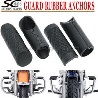 Motorcycle 32mm 1-1/4" Engine Guard Bar Rubber Pegs For Harley Softail Sportster Road King Touring Honda Yamaha Suzuki Kawasaki