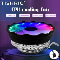 TISHRIC CPU Cooler Cooling Fan 120mm RGB 3Pin PWM Intel LGA 1700 1200 1150 1151 X79 E5 AMD AM3 AM2 X99 Processor Cooler PC Fan