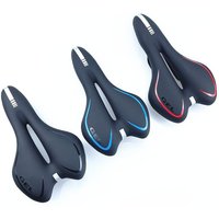 Silica Gel PU Leather Mountain Mtb Road Bicycle Saddle with Breatherable Hollow Bike Bicycle Saddle Seat Cushion Pad