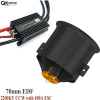 QX-MOTOR 70mm EDF 12 Blades Ducted Fan CW CCW QF3027 2200KV Brushless Motor use 100A ESC For Remote Control Toy Parts