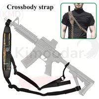 47in Rifle Sling Crossbody Gun Sling Hands-Free Quick-Release Shoulder Strap Neoprene Padded Sling for Shotgun Crossbow Airsoft