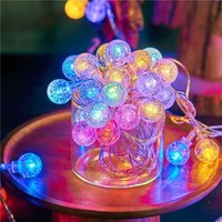 Mehrfarbige LED-Lichterkette, 3, 6, 10 m, Kristall-Lichterkette für den Außenbereich, USB-betriebene Girlande, Weihnachtsfeier, Hochzeitsdekoration